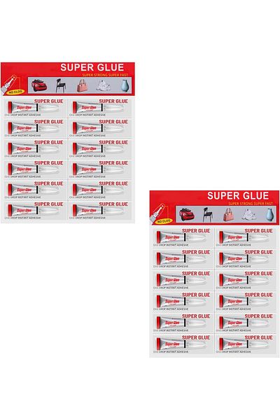 erorex Super Glue Clear 24 Pack Strong Adhesive Superglue Gel Fast Drying Instant Cyanoacrylate Ca Glue