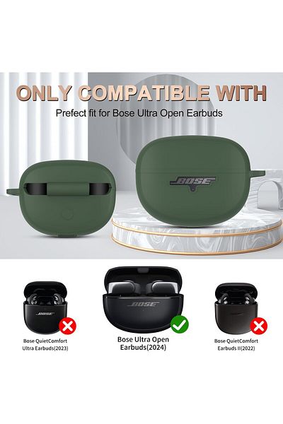 erorex Game Consoles Silicone Case For Bose Ultra Open Earbuds 2024 Shockproof Protective Case With Hooks