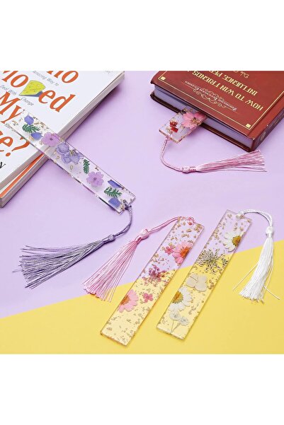 erorex Book Marks For Book For Women Kaluofan 2Pcs Dried Flower Bookmarks With Tassels Bookmarks For Women