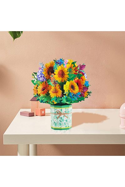 erorex Beautiful Floral Pop Up Cards For Mother'S Day Anniversary Gifts For Wife And Mom With Note Card