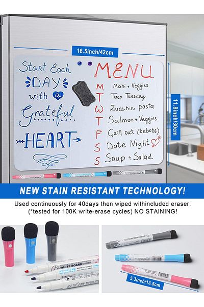 erorex Self Adhesive Magnetic Whiteboard Paper Whiteboard Film Stick On Wall For School Home Office