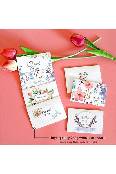erorex Thank You Cards Set 18 Colorful Floral Watercolor Greeting Cards With Envelopes And Stickers For