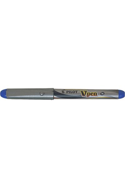 erorex Vpen Disposable Fountain Pen Silver Barrel 0.58 Mm Tip Blue Box Of 12
