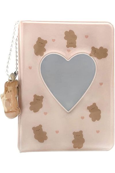 erorex 3 Inch Mini Photo Album Heart Hollow Card Binder Photo Album Kpop Photo Card Holder For Collecting