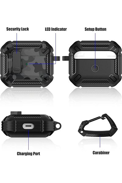 erorex Cartoon Cute Silicone Case For Airpod Pro 2 Stylish Funny Soft Case Cool And Funny Case Black Moto