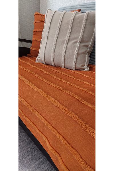 baladı home ev tekstil home collection Kermit Sofa Cover - Line Embossing Design 80X190 cm Size Sitting Area 1 Ade