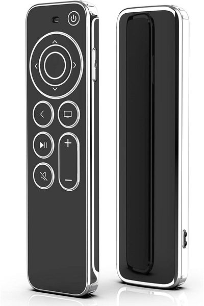 erorex Compatible With Soft Remote Cover For Tv Siri Remote 2021 2022 Luxury Silver Edge Protective Case
