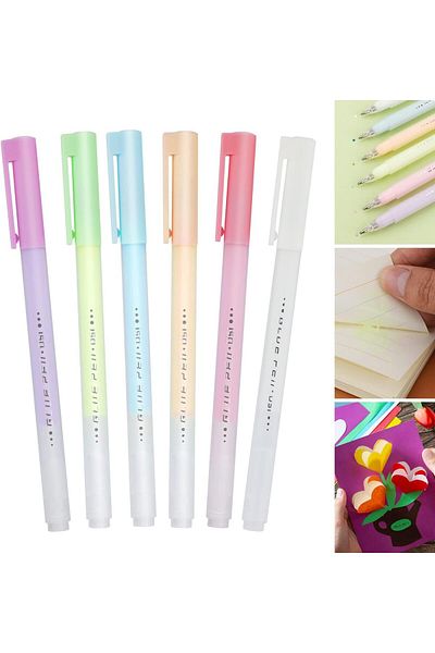 erorex Quick Dry Glue Pen 6Pcs Adhesive Glue Pens Crafting Fabric Glue Pen Set Portable Glue Dispensing