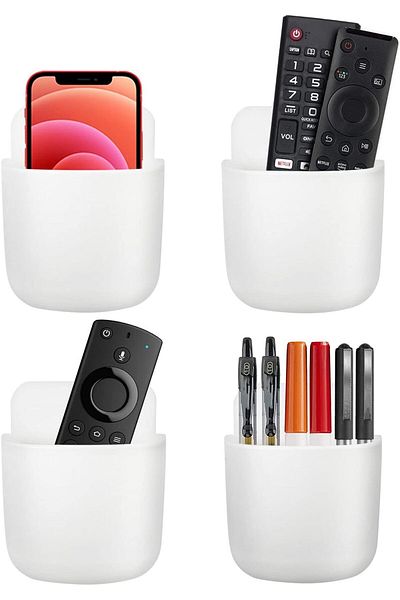 erorex 4 Pack 2022 Upgrades Tv Remote Holder Wall Mount Ceiling Fan Remote Control Wall Holder Pen Holder