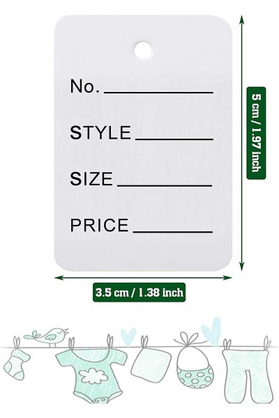 erorex 500 Pcs Price Tags Making Tag White Store Tags Clothes Size And Price Tags International Price
