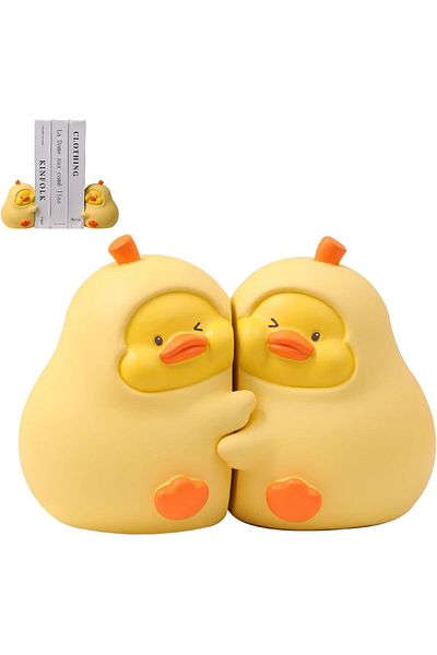 erorex Book Ends Hug Ducks Decorative Bookends Unique Book Ends To Hold Books Creative Resin Book Holder