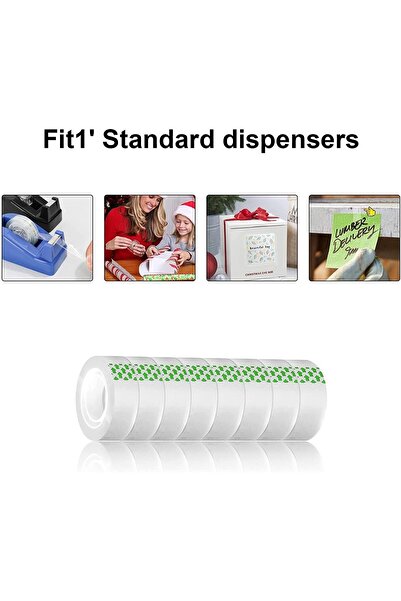 erorex Clear Tape Rolls 1 2 Inch X 25 Yards Transparent Tape For Office Home School Gift Wrapping Tape