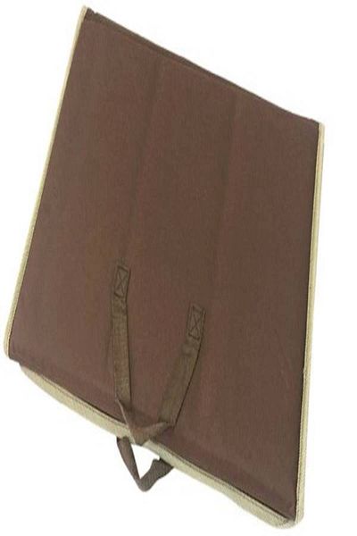 smart home 2 In 1 Foldable Prayer Mat With Backrest Red/Beige 110x55cm