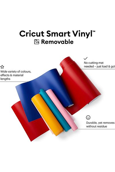 erorex Smart Vinyl Removableself Adhesive Roll For Use With Explore 3 And Maker Black 3.6M 12Ft 2009051