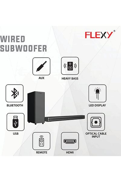 erorex 5.1 مكبر صوت المسرح المنزلي بشاشة عرض LED رقمية وبطاقة USB ووظيفة FM.
