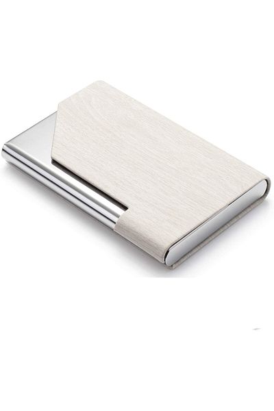 erorex Business Card Holder Pu Leather Magnetic Business Card Holder Carbon Metal Business Card Case