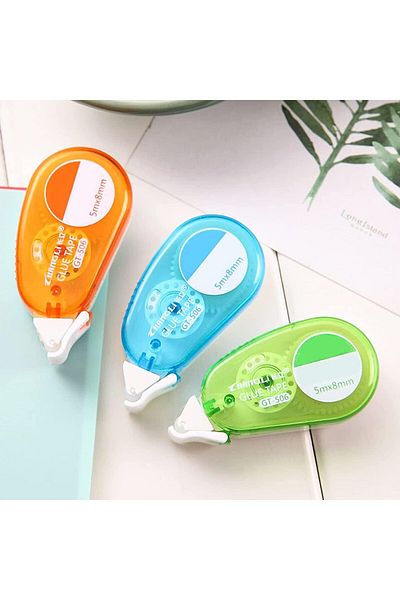 erorex Double Sided Adhesive Scrapbook Runner Tape Roller Random Color Permanent Adhesive Dots Roller
