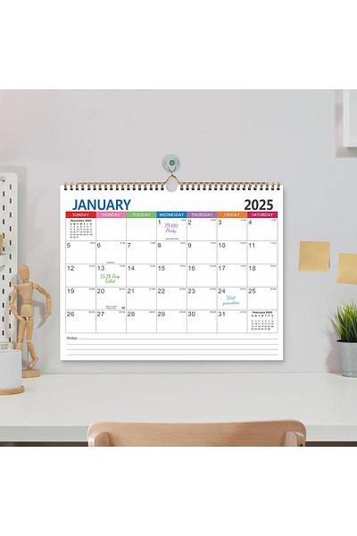 erorex Wall Calendar 2025 Calendar Family Planner A3 14.8 Inch X 11.5 Inch With 18 Month 2025 Calendar