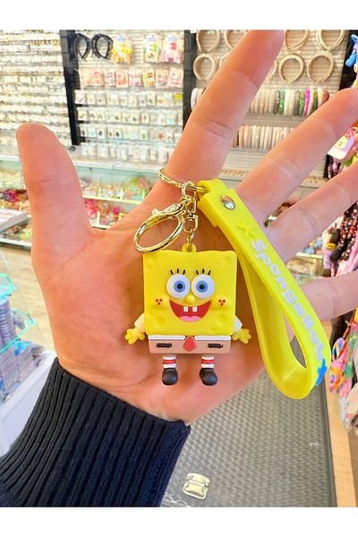 NATUREL 3D Silicone Keychain with Spongebob Figure