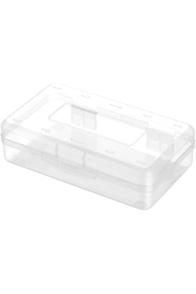 erorex Plastic Pencil Case Transparent Multifunctional Storage Box Minimalist Stationery Box Office