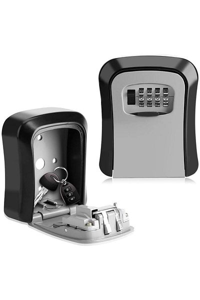 erorex Key Storage Safe Box 4 Digits Combination Key Lock Box With Resettable Wall Mounted For Outdoor And
