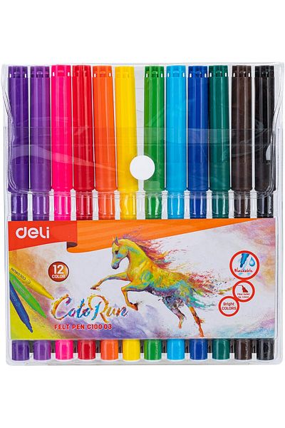 erorex Ec10003 Felt Pen 12 Pieces Multicolor