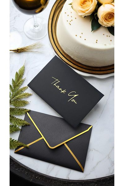 erorex Heavy Duty Gold Thank You Cards 18 Pack 4X6 Inches Baby Shower Wedding Small Business Graduation