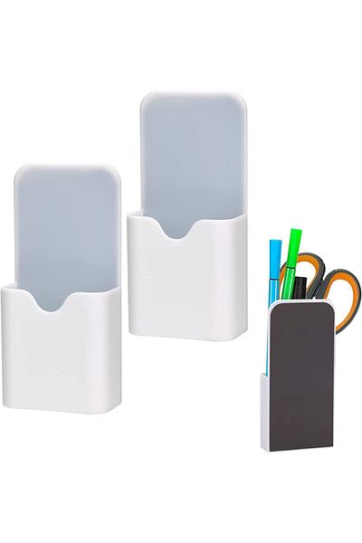 erorex 2Pcs Magnetic Pen Marker Holders Dry Erase Marker Magnetic Cup Holder Organizer Home Office