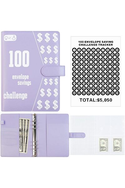 erorex 100 Envelopes Money Saving Challenge 100 Envelope Challenge Binder 100 Day Envelope Challenge Kit