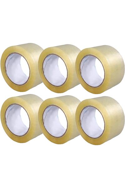 erorex 6 Pcs Clear Packing Tape Strong Heavy Duty Packaging Tape Strong Adhesive Tapes For Shipping
