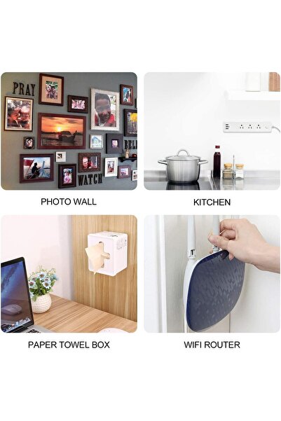 erorex حامل شريط الطاقة اللاصق ذاتي اللصق، واقي من زيادة التيار، مثبت على الحائط، إدارة الكابلات بدون ثقب