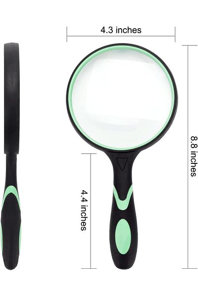 erorex Large Magnifying Glass 10X Handheld Reading Magnifier For Seniors And Kids 100Mm 4Inches Real Glass