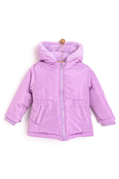 ebebek Hello Baby HelloBaby Kız Bebek Kapüşonlu Mont Micro Kumaş Fermuarlı Non-Basic Hakim Yaka Uzun Kol