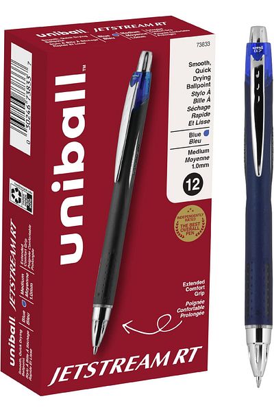 erorex Jetstream Rt Ballpoint Pens Bold Point 1.0Mm Blue 12 Count
