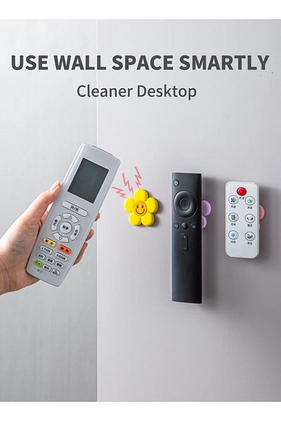 erorex Magnetic Flowers Remote Control Holder Wall Mount Holders Self Adhesive Strong Magnetic Key Remote