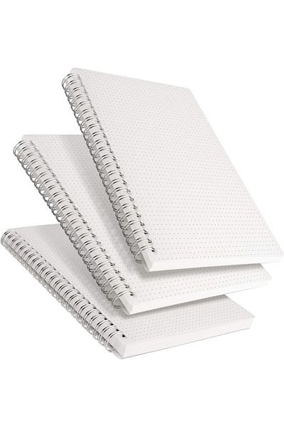 erorex Bullet Dotted Journal 3 Pack A5 Dotted Grid Spiral Notebook With 160 Pages Per Pack 100 Gsm Premium