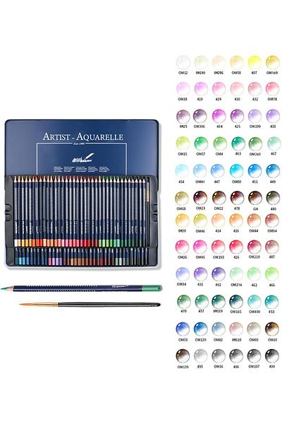 erorex Water Soluble Watercolor Pencils Multi Colored Art Drawing Pencils 3.3Mm Soft Core Lead Colored