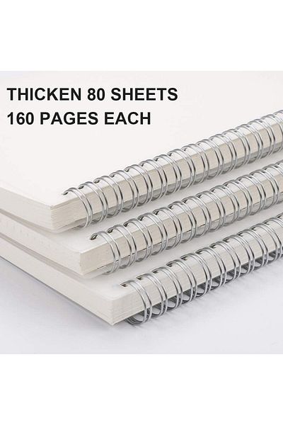 erorex Bullet Dotted Journal 3 Pack A5 Dotted Grid Spiral Notebook With 160 Pages Per Pack 100 Gsm Premium