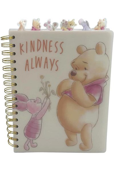 erorex Winnie The Pooh Tab Journal Notebook Spiral Bound 144 Lined Pages 8 X 7 Inches