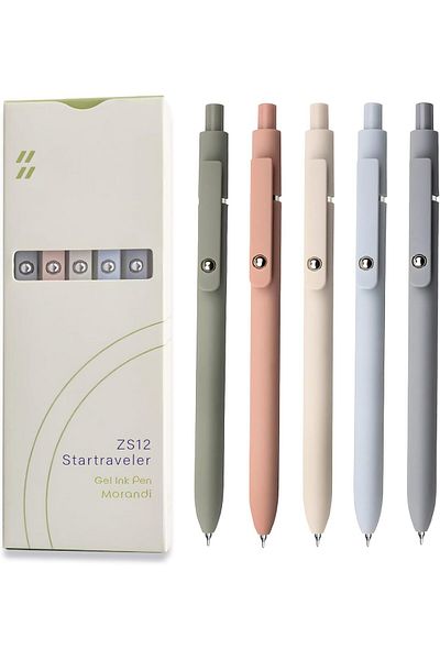 erorex Gel Pens 5 Pcs 0.5Mm Japanese Black Ink Pens Fine Point Smooth Writing High End Series For