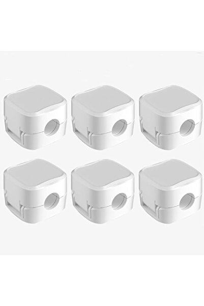 Generic مجموعة من 6 مشابك كابلات مغناطيسية وحامل كابلات ناعم وقابل للتعديل تح...