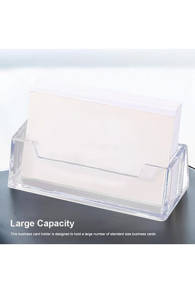erorex 2 Pcs Business Card Holders Desktop Clear Business Card Stand Acrylic Card Display For Business
