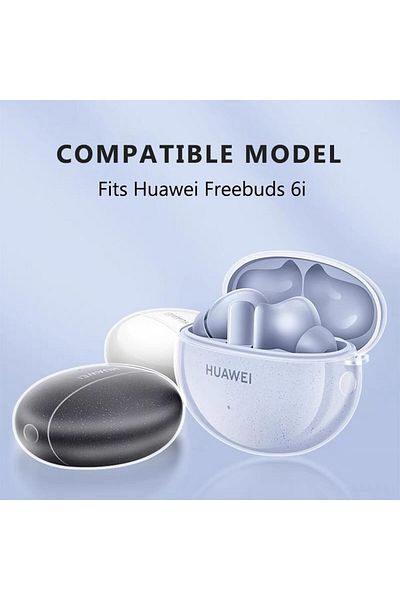 erorex Clear Tpu Case Compatible With Huawei Freebuds 5 Wireless Earphone Shockproof Cover With Keychain