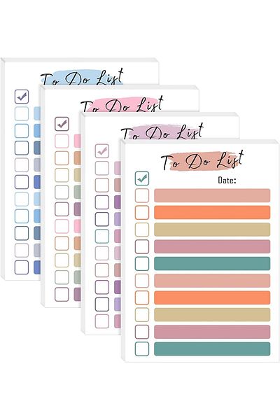 erorex 4 Packs To Do List Sticky Notes 200 Pcs Self Stick Colors Sticky Notes Portable To Do List Planner