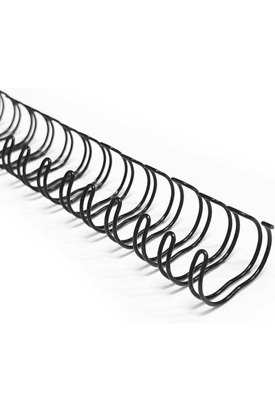 erorex 100 Pack Double Loop Wire Binding Spines 7 16 Inch Diameter 3:1 Pitch 32 Loop Black 80 Sheets