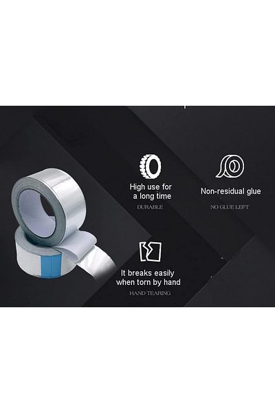 erorex 2 Inch X 65.6 Ft Heat Shield Tape Cool Tapes Aluminum Foil Heat Reflective Adhesive Heat Shield