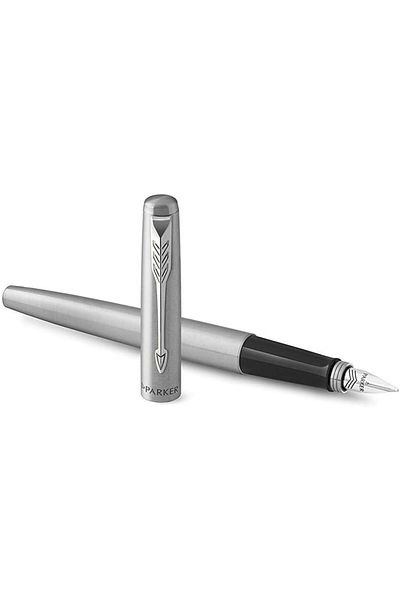 erorex Jotter Fountain Pen Stainless Steel Body Medium Point Blue Ink Includes Gift Box
