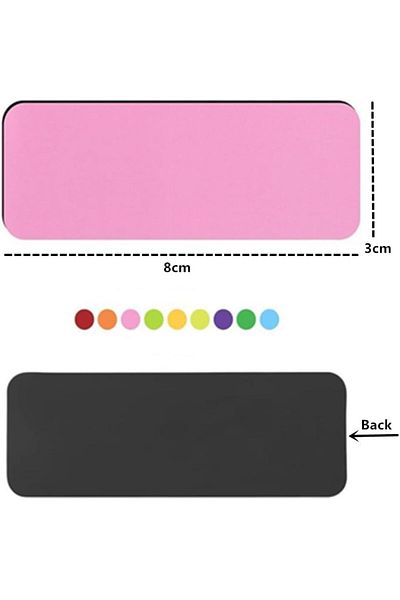 erorex 54 Pcs Magnetic Dry Erase Labels Magnetic Label Stickers 9 Colors Reusable Name Tag Label Plate