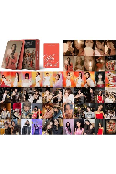 erorex 55Pcs Kpop Twice Photocard Twice 2024 New Album With You Lomo Card Set Lomo Card Gift For Once