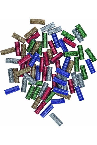 erorex Gluey Sticks Glitter Mix Color 70 Pieces Low Melt Adhesive Sticks For Glueing And Decorative Tasks
